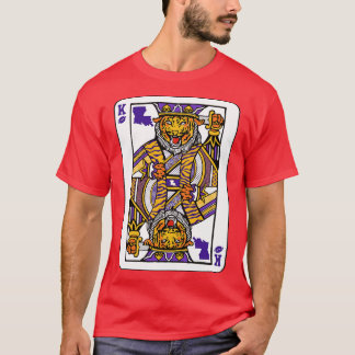 Camiseta Louisiana Tiger King Jugando Tarjeta Impresionante