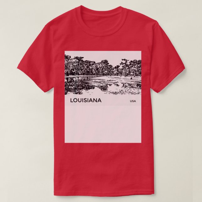 Camiseta Louisiana USA TShirt (Diseño del anverso)