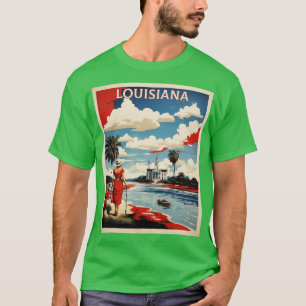 Camiseta Louisiana Vintage de Turismo de Estados Unidos
