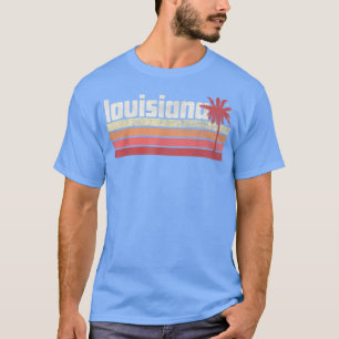 Camiseta Louisiana Vintage Retro 70's 80 Gift Beach Palm T