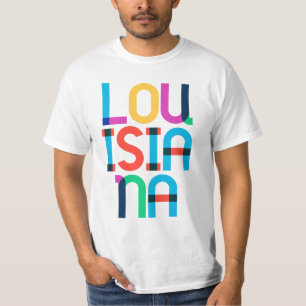 Camiseta Louisiana Vintage Retro Pop Art 80 Colores primari