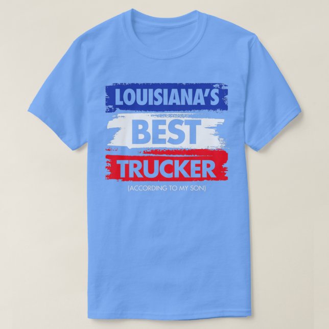 Camiseta Louisianas mejor camionero según mi hijo (Diseño del anverso)