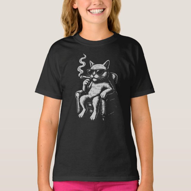 Camiseta Lounger para gatos Guay con cigarro (Anverso)