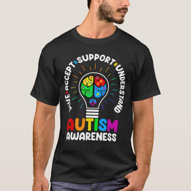 Camiseta Love Accept Support Understand Autism Awareness Mo (Anverso)
