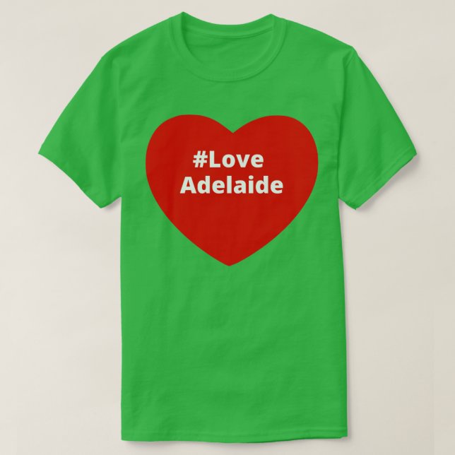 Camiseta Love Adelaide Hashtag Heart (Diseño del anverso)