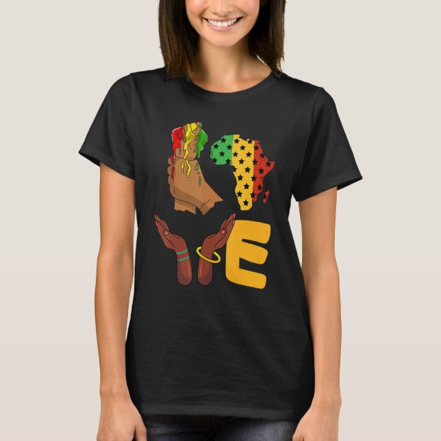 Camiseta Love Africa Map Melanin African Continent American (Anverso)