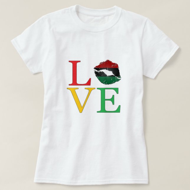 Camiseta LOVE Afrocentric Lips T-Shirt (Diseño del anverso)
