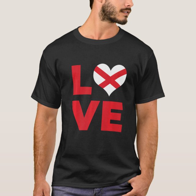 Camiseta Love Alabama State Flag   (Anverso)