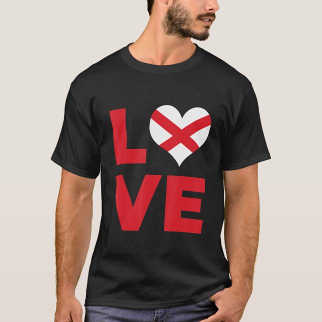 Camiseta Love Alabama State Flag (Anverso)