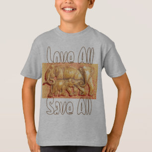 Camiseta Love All Save All Guay Elephant Family Gift