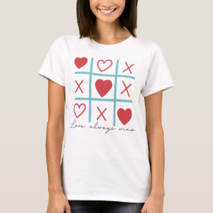 Camiseta Love Allways gana Tic Tac Toe El día de San Valent