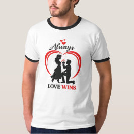 Camiseta Love Always Wins – Valentine Ringer Tee