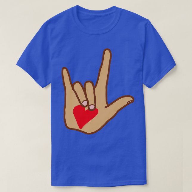 Camiseta Love American Rótulo Language Hand (Diseño del anverso)