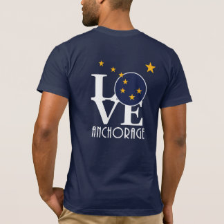 Camiseta LOVE Anchorage Alaska (impresión trasera)