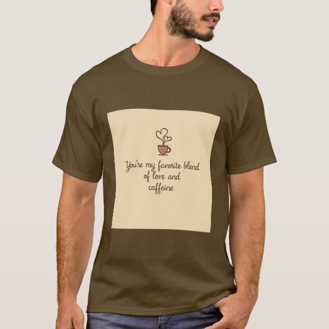 Camiseta Love and Caffeine Mens TShirt (Anverso)
