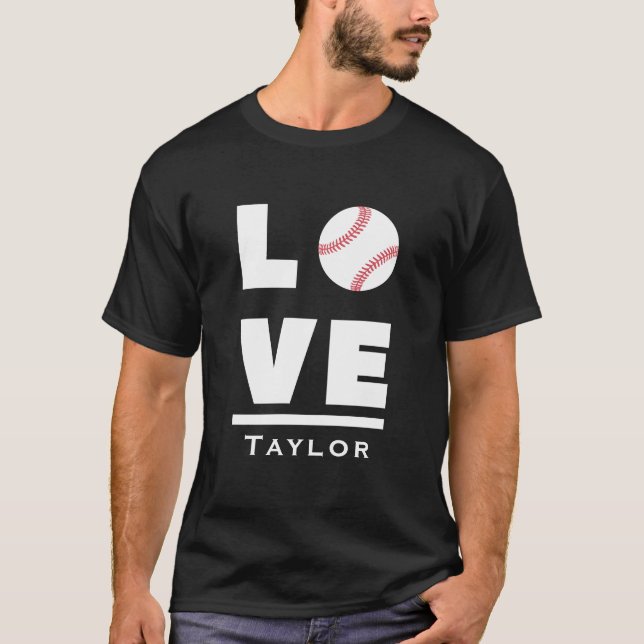 Camiseta Love And Live Baseball Sports Fan Custom Name (Anverso)