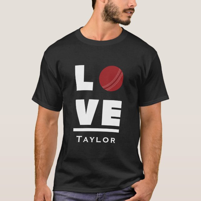 Camiseta Love And Live Cricket Sports Fan Custom Name (Anverso)