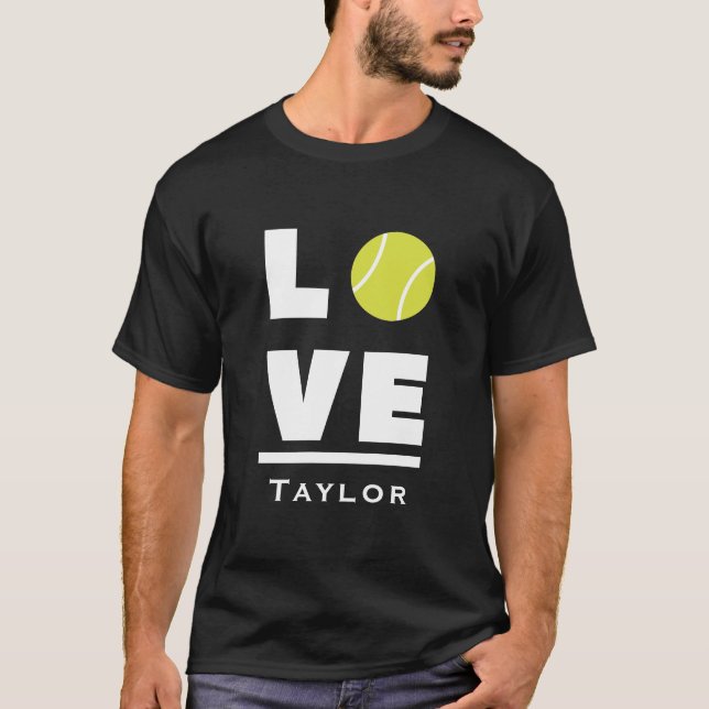 Camiseta Love And Live Tennis Sports Fan Custom Name (Anverso)