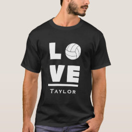 Camiseta Love And Live Volleyball Sports Fan Custom Name