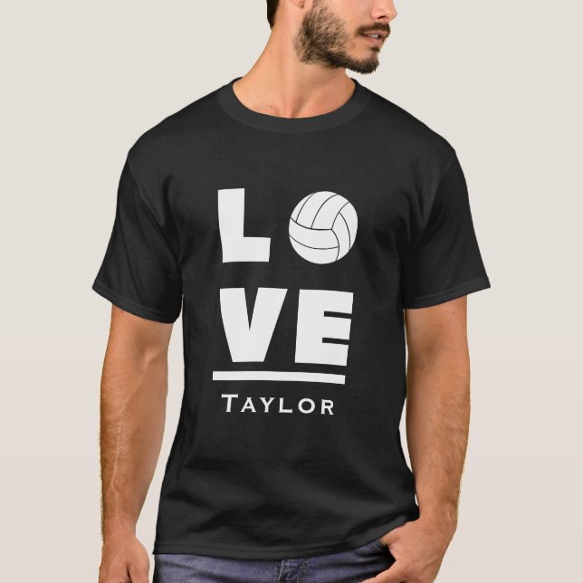 Camiseta Love And Live Volleyball Sports Fan Custom Name (Anverso)