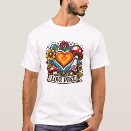 Camiseta Love and Peace Heart – Inspirational