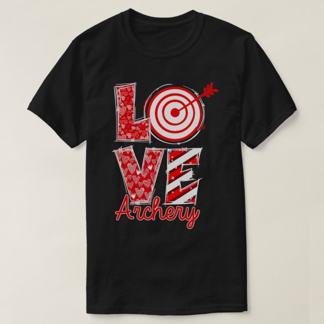 Camiseta Love Archery Happy Valentine Day Archery Lover Out (Diseño del anverso)