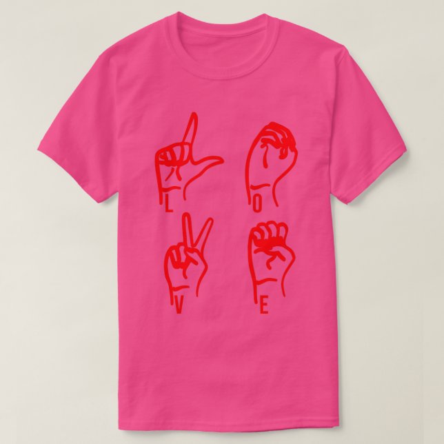 Camiseta Love ASL 3 (Diseño del anverso)