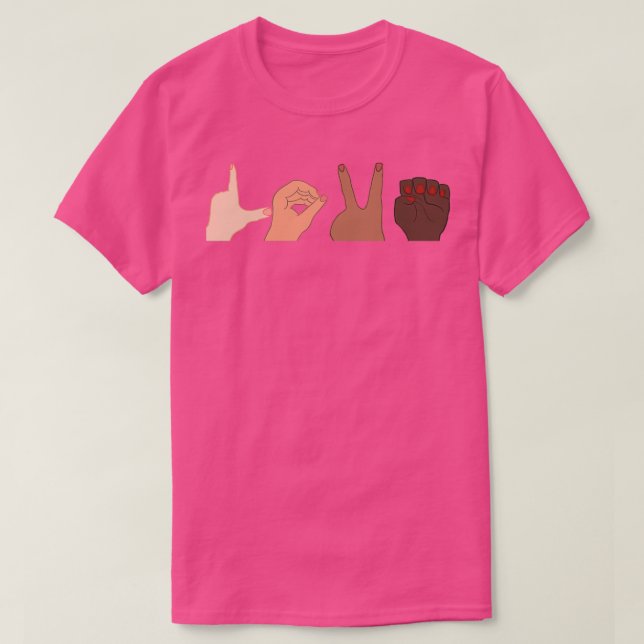 Camiseta Love ASL 4 (Diseño del anverso)
