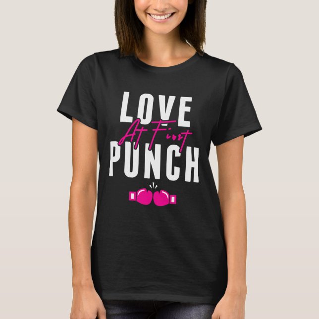 Camiseta Love At First Punch Girl Kickboxing Cardio Workout (Anverso)