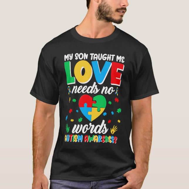 Camiseta Love Autism Awareness Month Need No Words Women (Anverso)