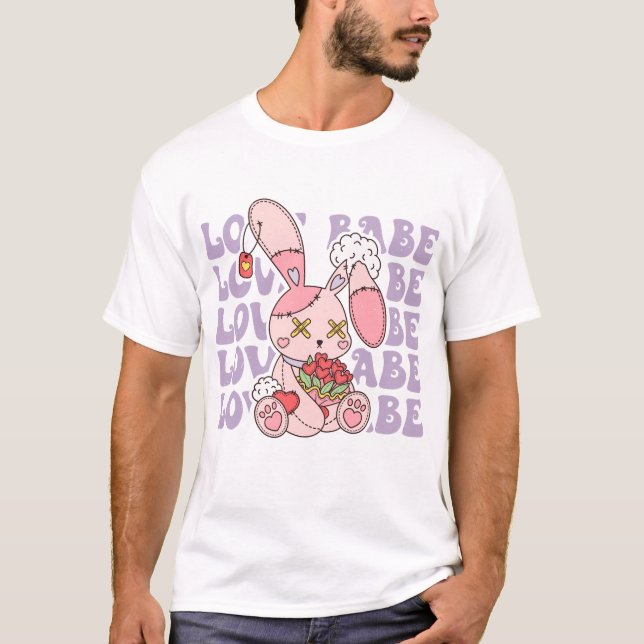 Camiseta Love Babe Valentine Bunny (Anverso)