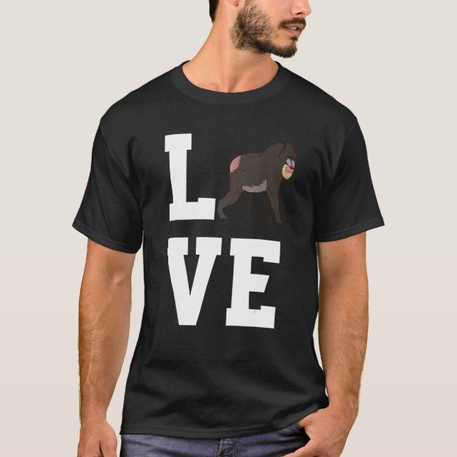 Camiseta Love Baboon Apparel Monkey  Ape (Anverso)