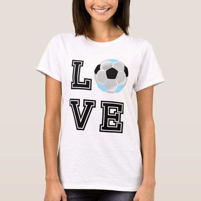 Camiseta Love Baby Blue Soccer - Cartas negras (Anverso)