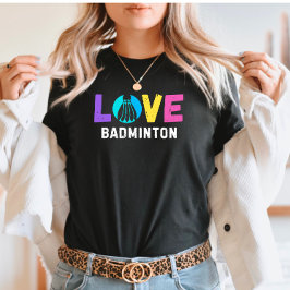 Camiseta Love Badminton | Gráfico de bloqueo de colores aud