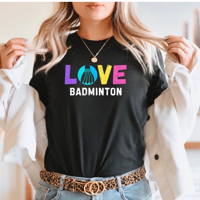 Camiseta Love Badminton | Gráfico de bloqueo de colores aud (Subido por el creador)