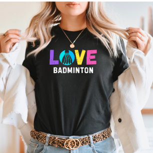 Camiseta Love Badminton multicolor