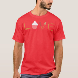 Camiseta Love Baking (hornear de amor) para cocinar un pana