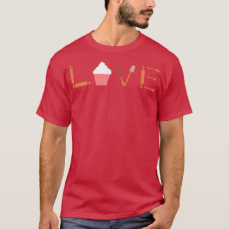 Camiseta Love Baking (hornear de amor) para cocinar un pana