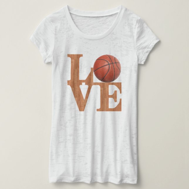 Camiseta Love Basketall (Anverso del diseño)