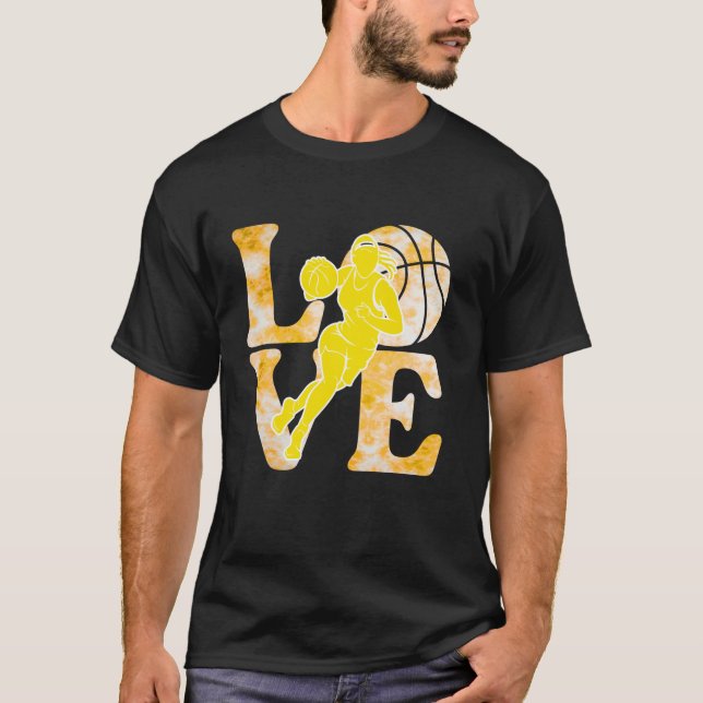 Camiseta Love Basketball Gold Team Tie Dye Women Todd Te (Anverso)