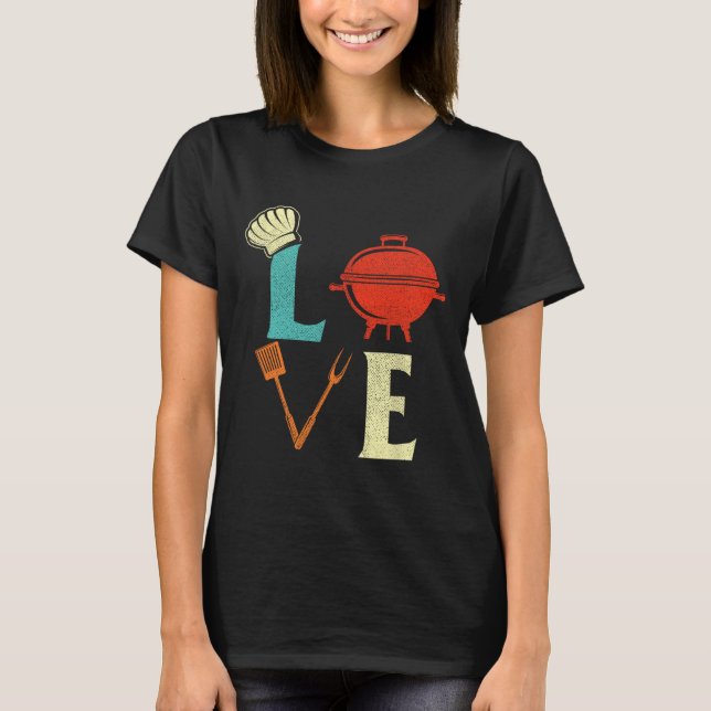 Camiseta Love Bbq Lover Pitmaster Grill Barbecue (Anverso)