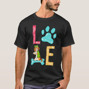 Camiseta Love Beagle Paw Dog Dueño