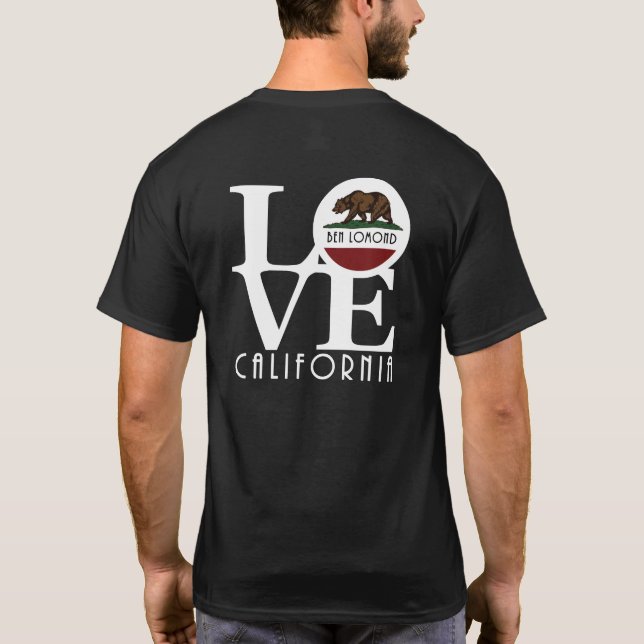 Camiseta LOVE Ben Lomond (letra trasera) texto blanco (Reverso)