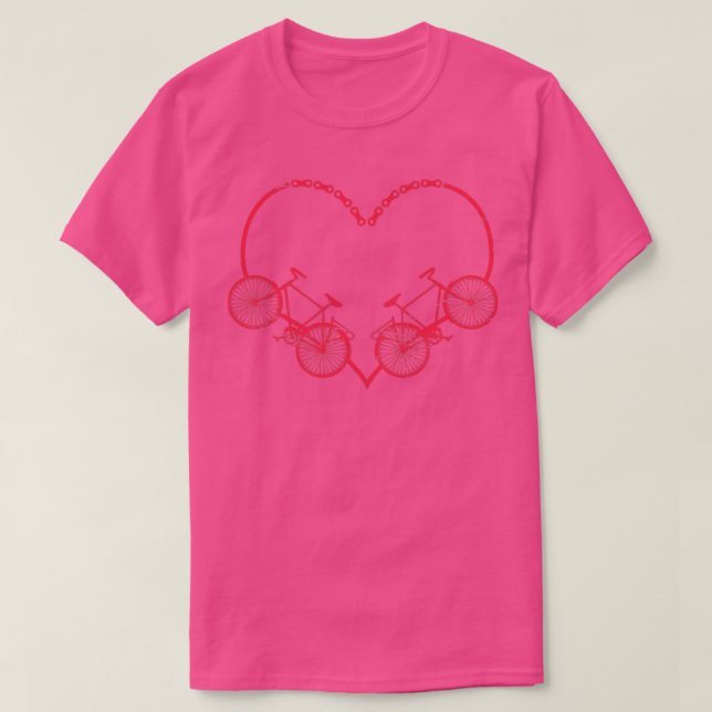Camiseta Love Bicycle Heart Cycling (Diseño del anverso)