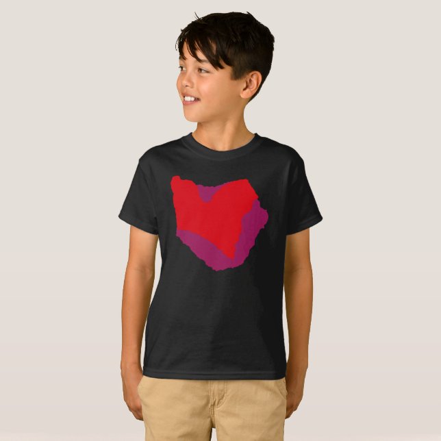 Camiseta Love.Big heart/Corazon Grande love by Masanser pix (Anverso completo)