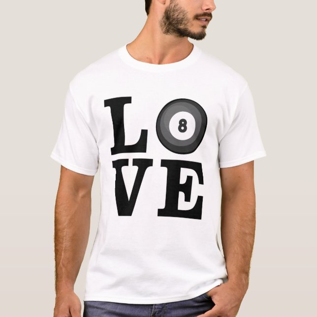 Camiseta Love Billiard (Anverso)