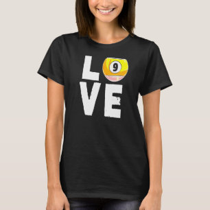 Camiseta Love Billiard 9 Ball Snooker Billiards Player Cup