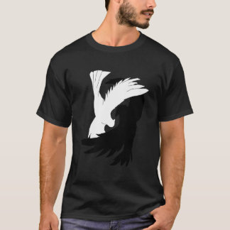 Camiseta Love Birds Shirt Raven Crow Dove Yin Yang Shi