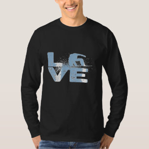 Camiseta LOVE Board Snowboarder Snowboard Ski Winter Sports