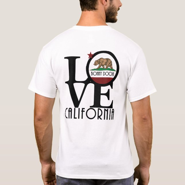 Camiseta LOVE Bonny Doon California (impresión posterior) (Reverso)